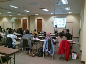 Sarah presents the Red Cross' seven fundamental principles. 