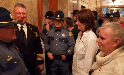 Capitol 6 - Hallway with Tumwater Fire Chief