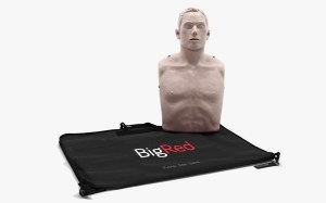 BigRed Mannequin with large bag with BigRed logo on outside